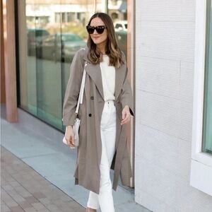 Everlane Drape Trench Coat in Tan / Clay